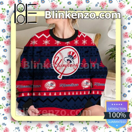 New York Yankees MLB Ugly Sweater Christmas Funny b