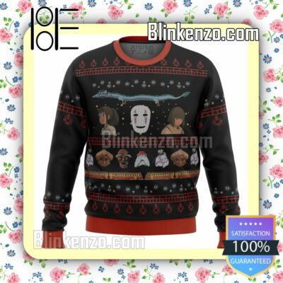 No Face Spirited Away Studio Ghibli Knitted Christmas Jumper