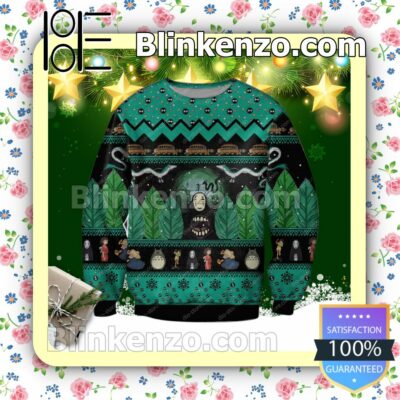 No Face Totoro Spirited Away Anime Holiday Christmas Sweatshirts