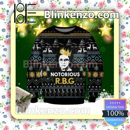 Notorious R.B.G Ruth Bader Ginsburg Holiday Christmas Sweatshirts