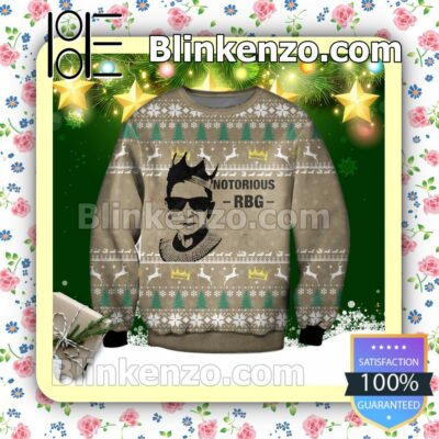 Notorious Ruth Bader Ginsburg RBG Holiday Christmas Sweatshirts