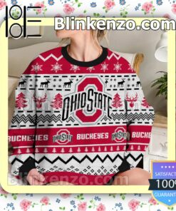 Ohio State Buckeyes NCAA Ugly Sweater Christmas Funny b