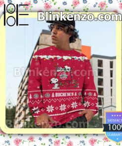 Ohio State Buckeyes Snoopy Christmas NCAA Sweatshirts c