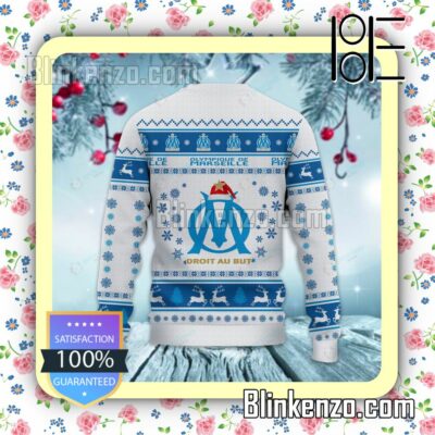 Olympique de Marseille Logo Holiday Hat Xmas Sweatshirts b
