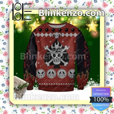 One Piece Ace Manga Anime Holiday Christmas Sweatshirts