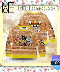 One Piece Characters & Mugiwara Pirate Logo Christmas Jumpers