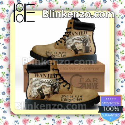 One Piece Law Wanted Timberland Boots Men