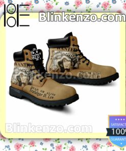 One Piece Law Wanted Timberland Boots Men a