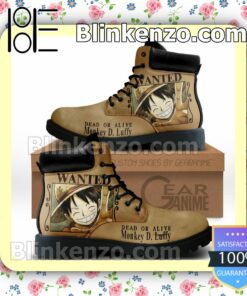 One Piece Luffy Wanted Timberland Boots Men