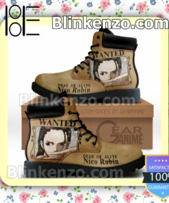 One Piece Nico Robin Wanted Timberland Boots Men