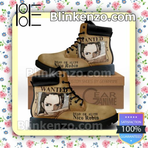 One Piece Nico Robin Wanted Timberland Boots Men