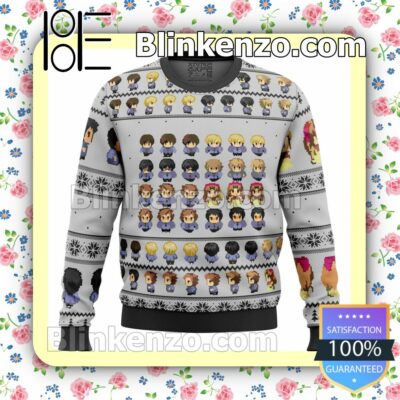 Ouran High School Host Club Chibi Sprites Manga Anime Knitted Christmas Jumper