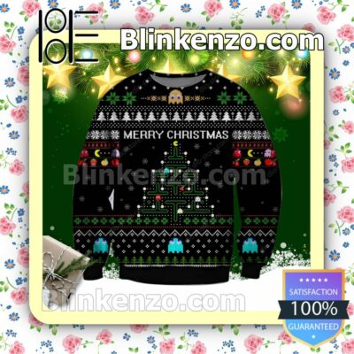 Pacman Game Holiday Christmas Sweatshirts