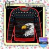 Patriotic Eagle Pattern Knitted Christmas Jumper