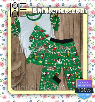 Peanuts Snoopy Christmas Tree Pajama Sleep Sets