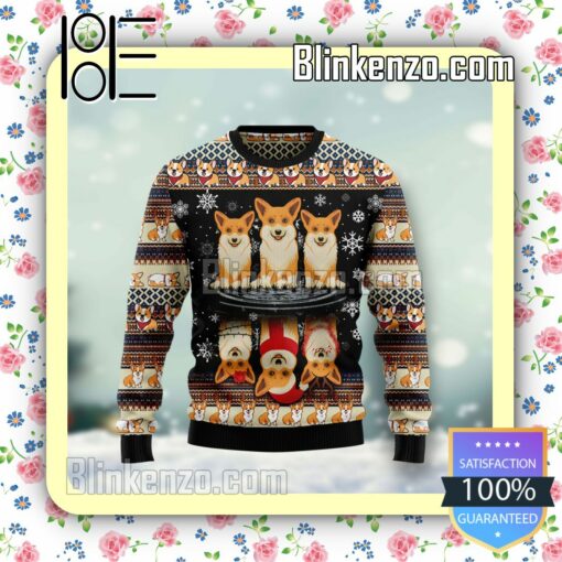 Pembroke Welsh Corgi Knitted Christmas Jumper