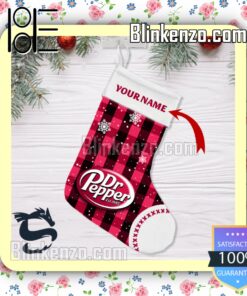 Personalised Snowy Dr Pepper Xmas Faux Fur Stockings