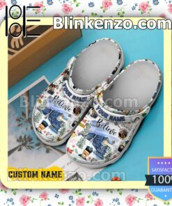 Personalized Believe Train Christmas Xmas Crocs a