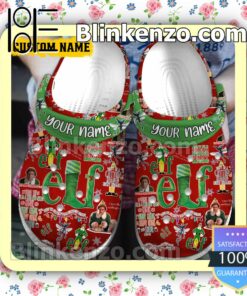 Personalized Elf Christmas Xmas Crocs a