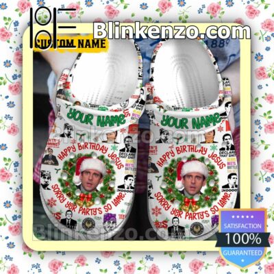 Personalized Happy Birthday Jesus Sorry Your Party's So Lame Xmas Crocs