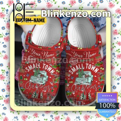 Personalized Small Town Christmas Xmas Crocs a
