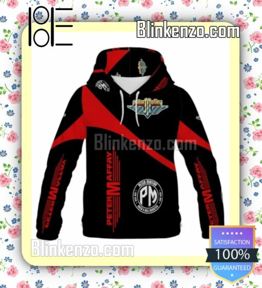 Peter Maffay Logo Black And Red Winter Hoodie