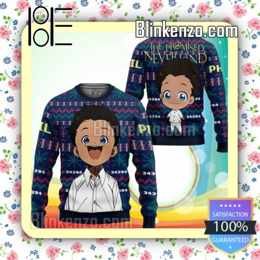Phil The Promised Neverland Anime Knitted Christmas Jumper