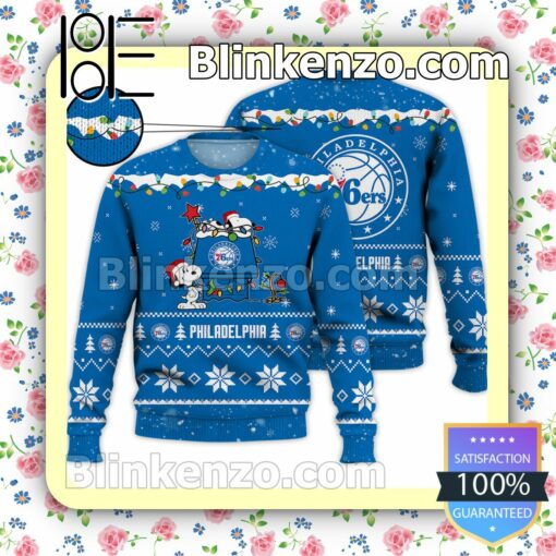 Philadelphia 76ers Snoopy Christmas NBA Sweatshirts