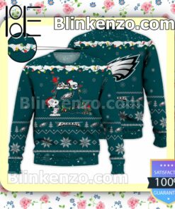 Philadelphia Eagles Snoopy Christmas NFL Sweatshirts