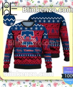 Philadelphia Phillies MLB Ugly Sweater Christmas Funny