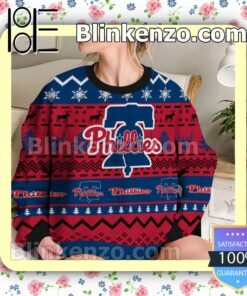 Philadelphia Phillies MLB Ugly Sweater Christmas Funny b