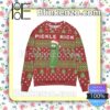 Pickle Rick And Morty Christmas Pine Tree Pattern Christmas Jumpers