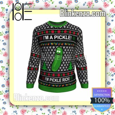 Pickle Rick Rick And Morty Knitted Christmas Jumper
