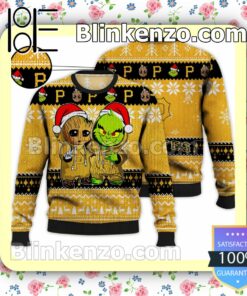 Pittsburgh Pirates Baby Groot And Grinch Christmas MLB Sweatshirts