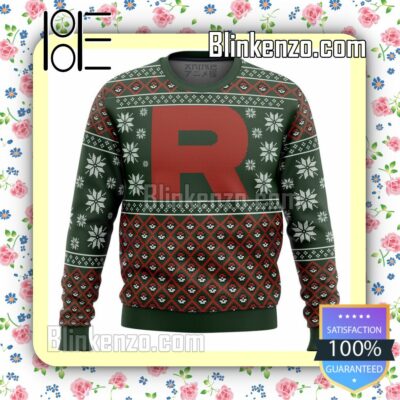 Pokemon Team Rocket Premium Manga Anime Christmas Jumper