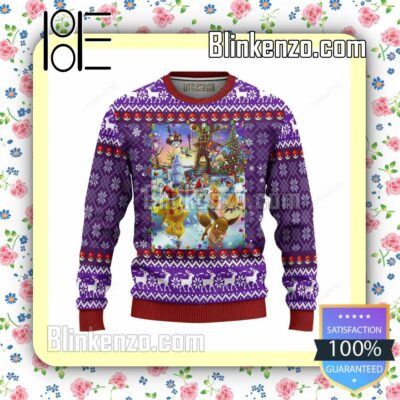 Pokemon Xmas Holiday Knitted Christmas Jumper