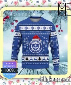 Portsmouth F.C Logo Holiday Hat Xmas Sweatshirts a