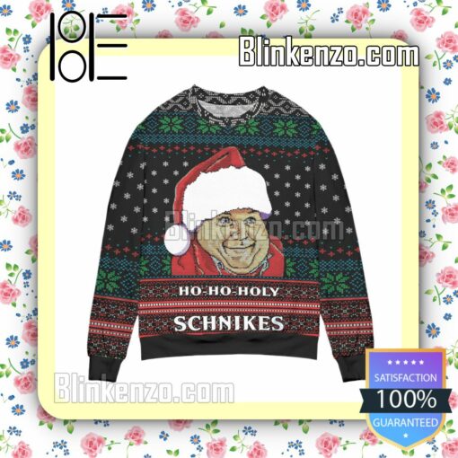 Pretty Tommy Boy Ho Ho Holy Schnikes Snowflake Christmas Jumpers