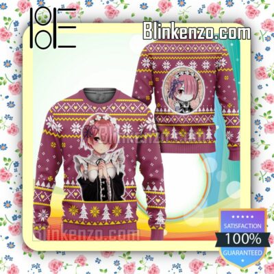 Ram Re Zero Anime Knitted Christmas Jumper