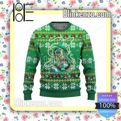 Rayquaza Pokemon Anime Knitted Christmas Jumper