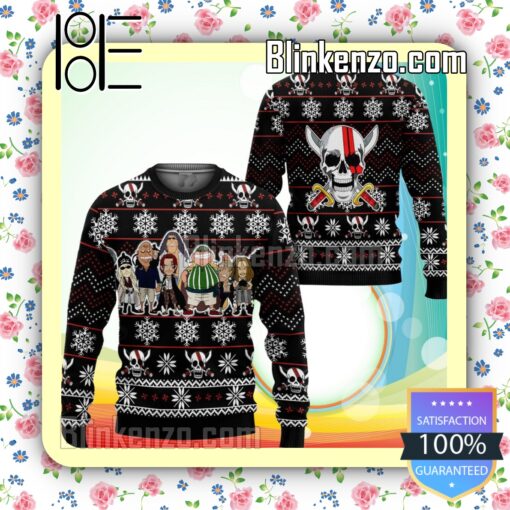 Red Hair Pirates One Piece Manga Anime Knitted Christmas Jumper