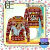 Reindeer Luffy One Piece Manga Anime Knitted Christmas Jumper