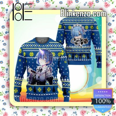Rem Re Zero Knitted Christmas Jumper