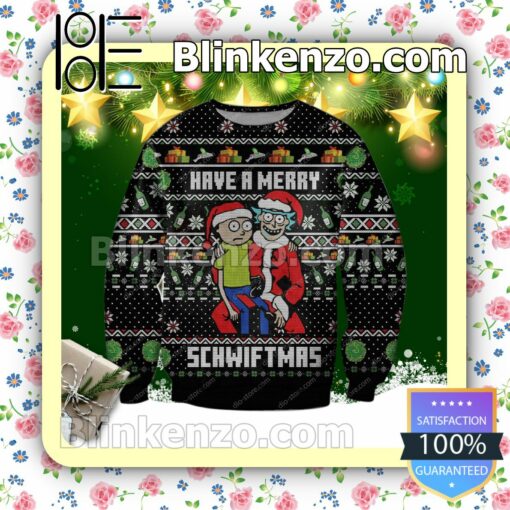 Rick And Morty Schwiftmas Holiday Christmas Sweatshirts