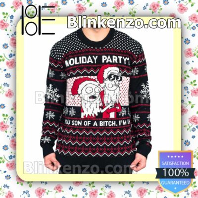 Rick And Morty Son Of A B!Tch Holiday Christmas Sweatshirts
