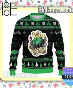 Roll Initiative DnD Christmas Sweatshirts