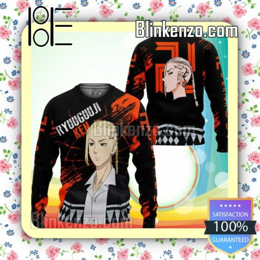 Ryuuguuji Ken Anime Tokyo Revengers Knitted Christmas Jumper