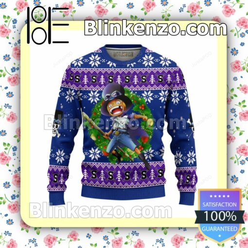 Sabo One Piece Manga Anime Knitted Christmas Jumper