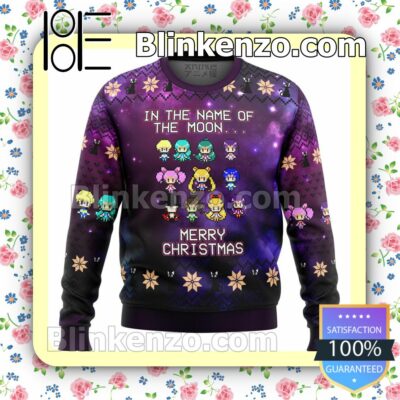 Sailor Moon Chibi Characters Premium Manga Anime Knitted Christmas Jumper