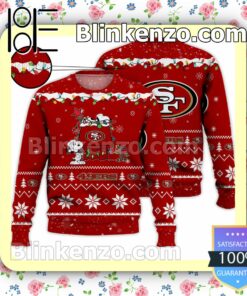 San Francisco 49ers Snoopy Christmas NFL Sweatshirts